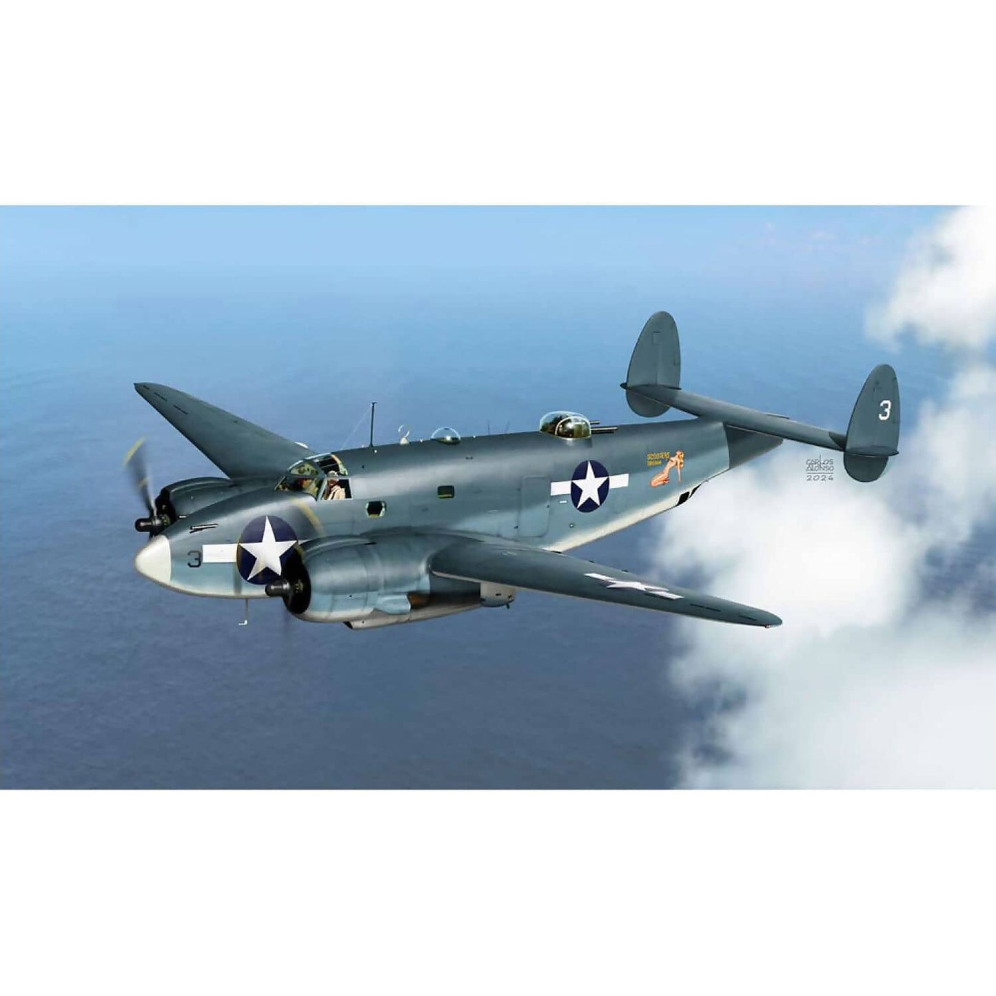 Academy -  Scale 1/72 USN PV-1 Patrol Bomber w/Aus Decals Plastic Model Kit (12587)