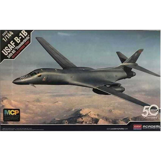 Academy -  Scale 1/144 Rockwell USAF B-1B 34th BS Lancer Thunderbirds Plastic Model Kit (12620)