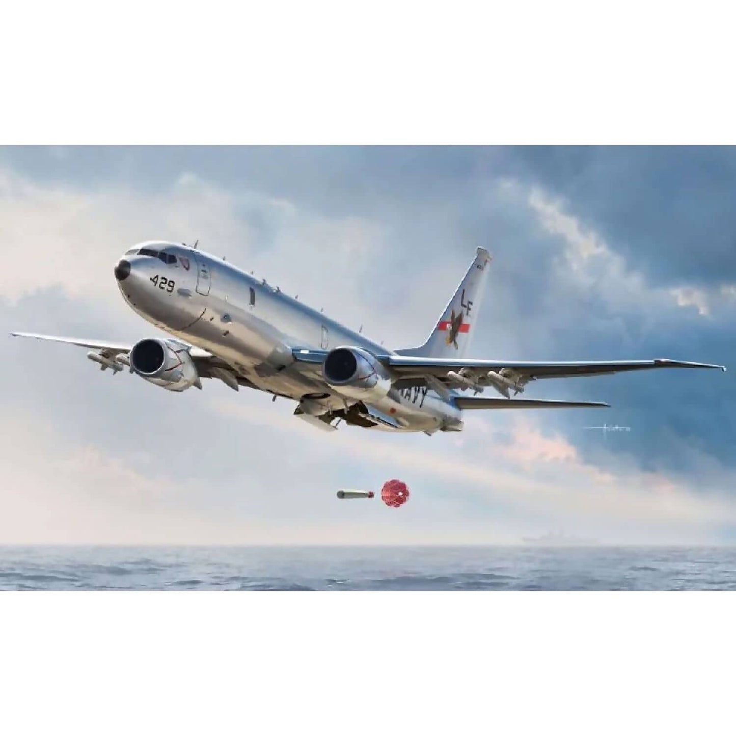 Academy -  Scale 1/144 USN P-8A Poseidon w/Australian RAAF Markings Plastic Model Kit (12635)