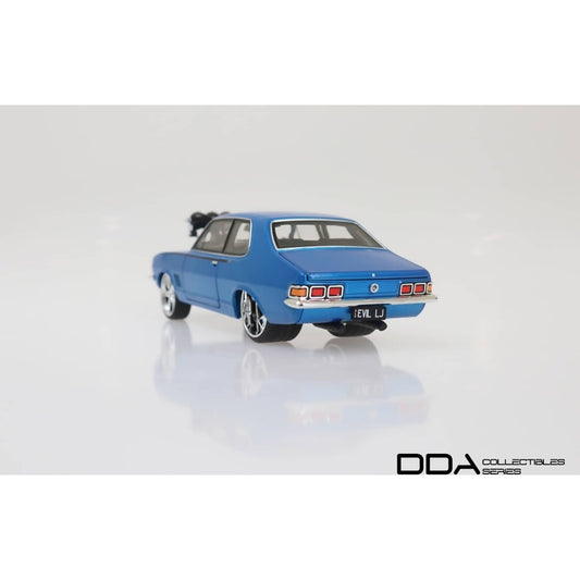 DDA Collectibles -  1:24 Scale - Metallic Blue Evil LJ 1973 Holden LJ Torana - Diecast Model