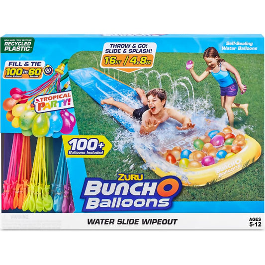 Zuru - Bunch O Balloons Tropical Party Water Slide With 100 Water Balloons
