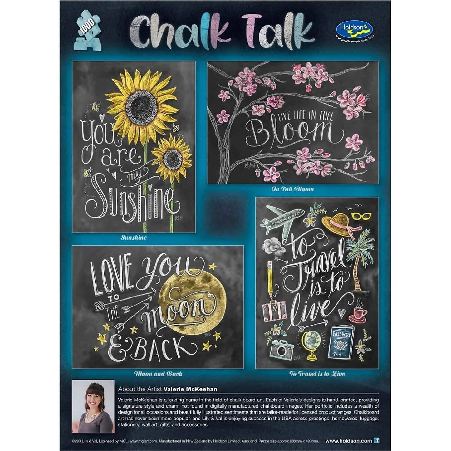 Holdson - Chalk Talk To Travel Is To Live Jigsaw Puzzle 1000 Pieces