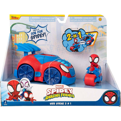 Marvel - Spidey And His Amazing Friends Web Strike 2-n-1 Vehicle