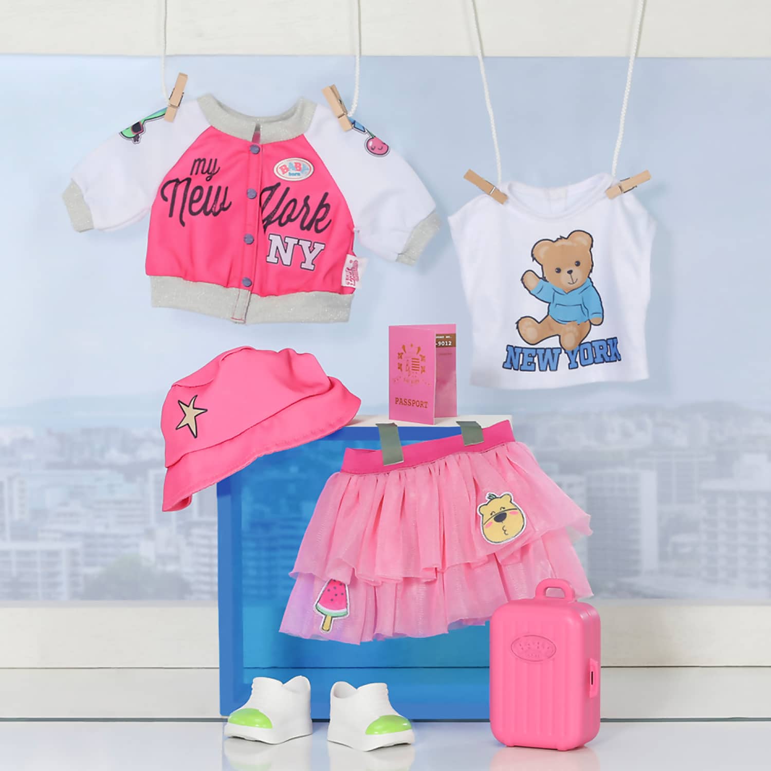 BABY born - Baby Doll Deluxe Travel Outfit Set 43cm (doll Not Included)