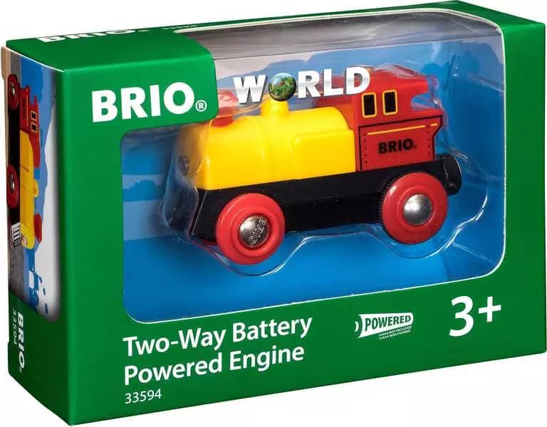 Brio -  World - Two-way Battery Powered Toy Train Engine for Wooden Railway Set