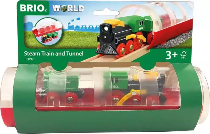 Brio -  World - Steam Train & Tunnel 3pce