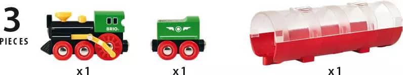 Brio -  World - Steam Train & Tunnel 3pce