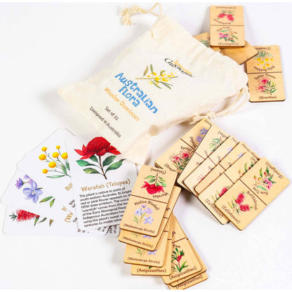Australian Geographic - Australian Flora Wooden Domino Game