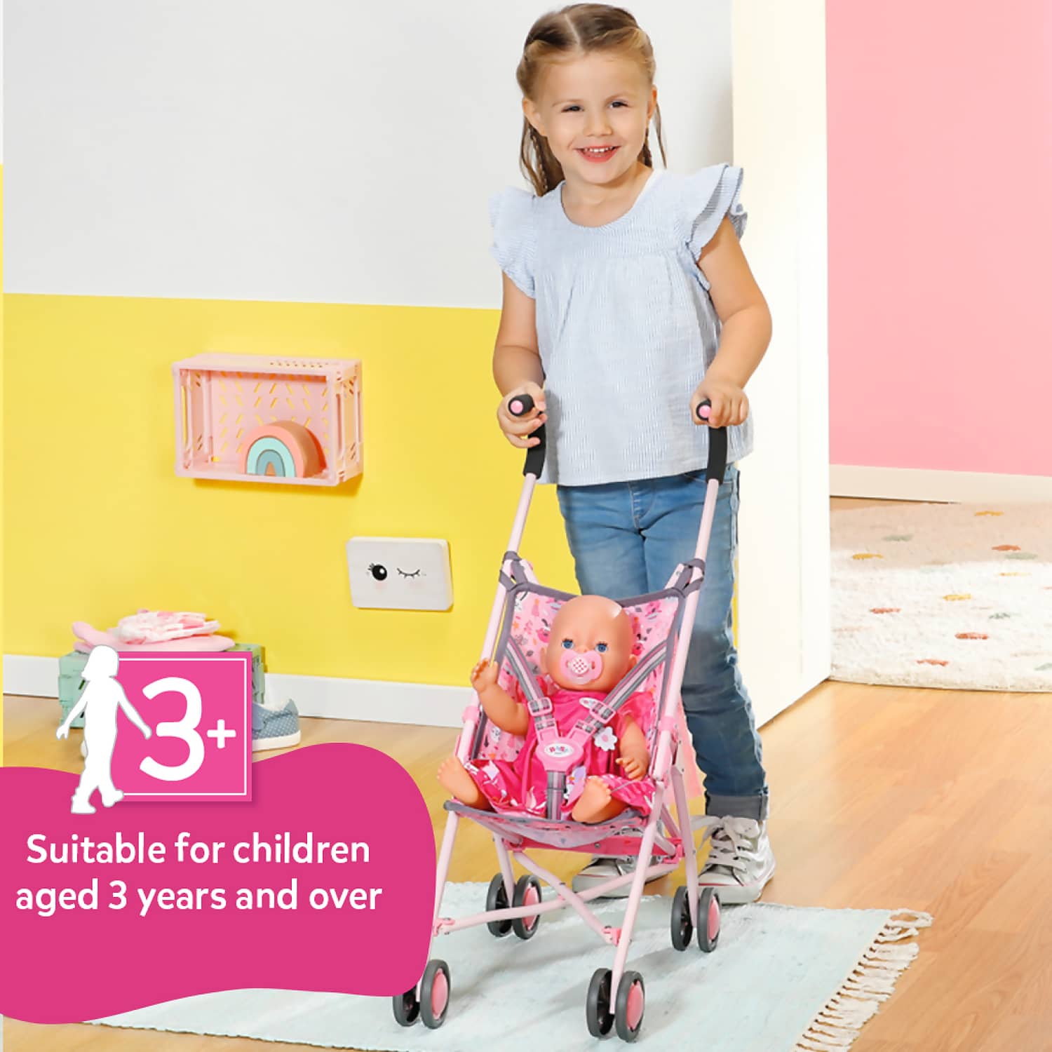 BABY born - Baby Doll Stroller With Bag (doll Not Included)