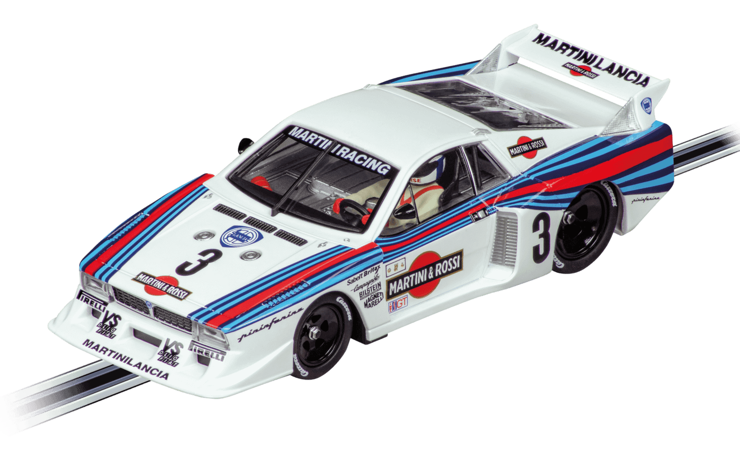 Carrera -  Evolution 1:32 - Lancia Beta Montecarlo Turbo Lancia Martini Racing No.3 Daytona 1981  - Slot Car Also Suits Scalextric