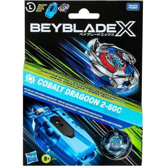 Beyblade -  X - Cobalt Dragoon 2-60C Deluxe Left-spin String Launcher Set