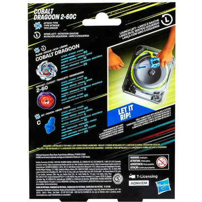 Beyblade -  X - Cobalt Dragoon 2-60C Deluxe Left-spin String Launcher Set