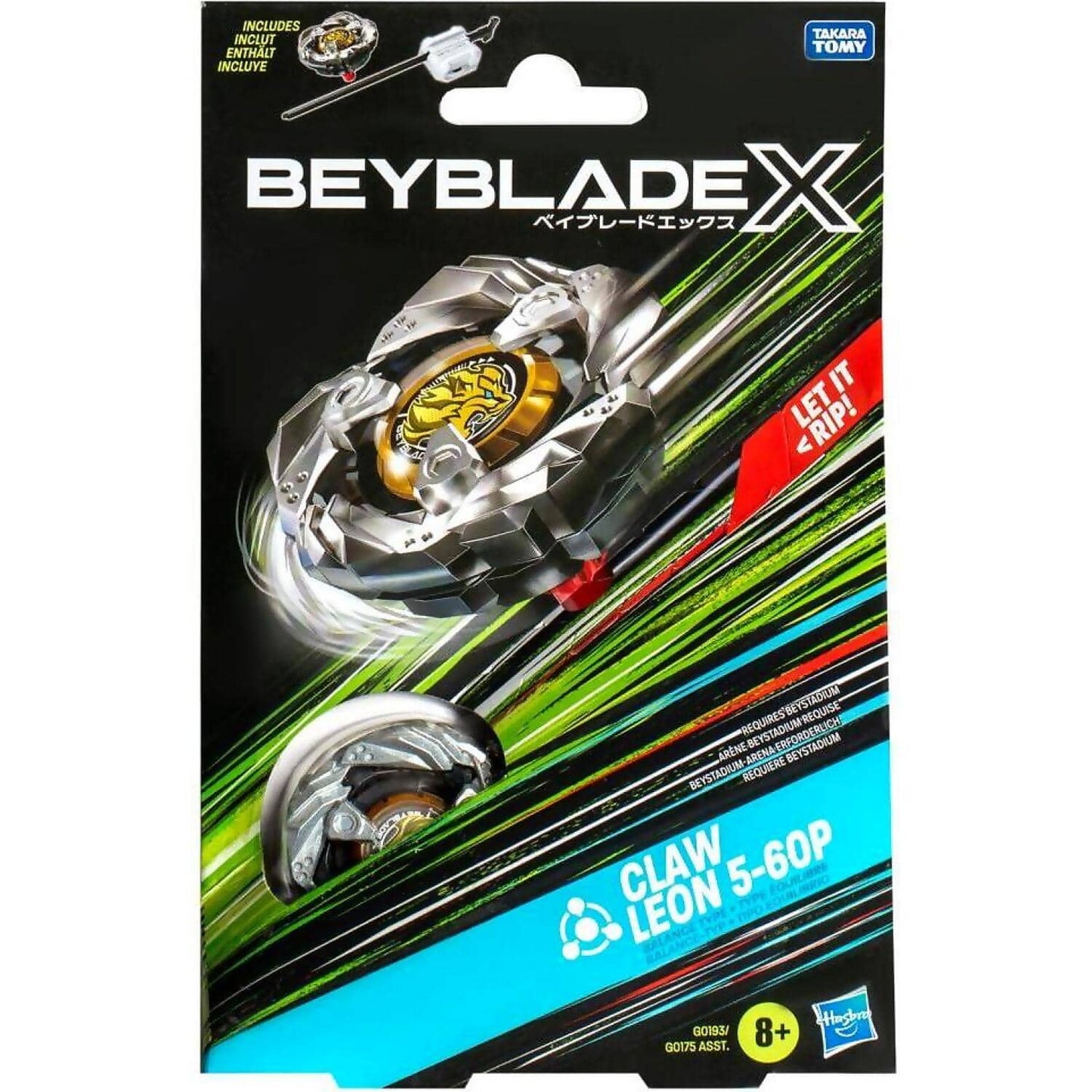 Beyblade -  X - Claw Leon 5-60P Starter Pack Top And Launcher