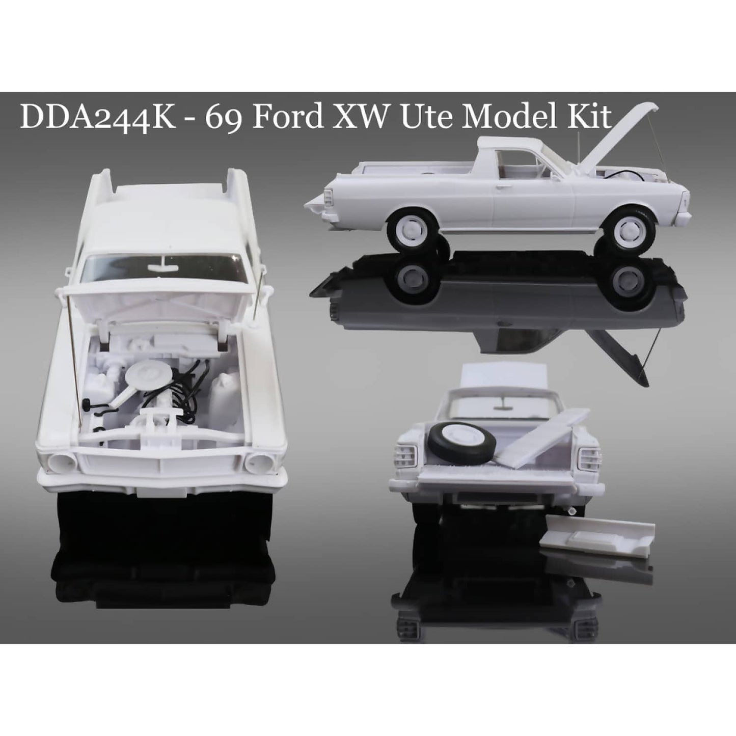 DDA Collectibles -  1:24 Scale - XW Standard Ford Ute - Plastic Diecast Model Kit