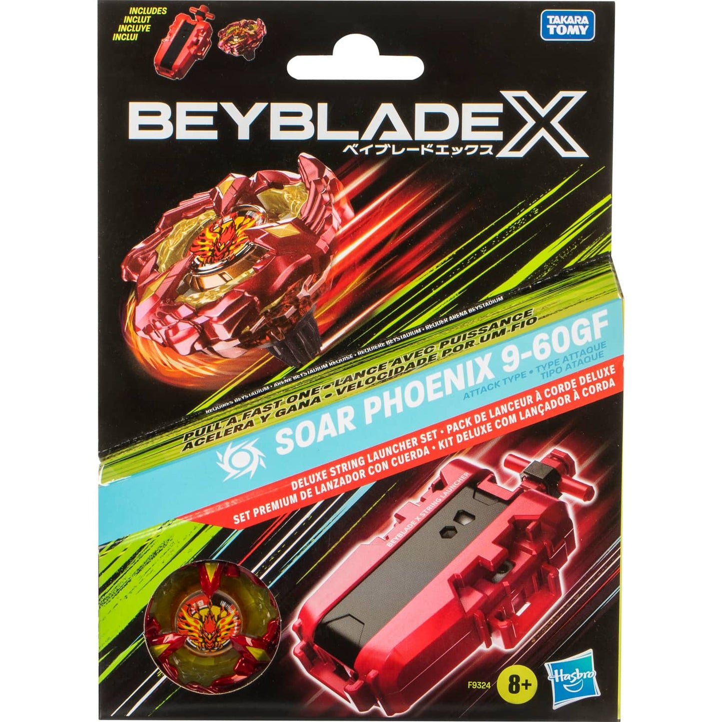 Beyblade -  X - Soar Phoenix 9-60gf Deluxe String Launcher Set