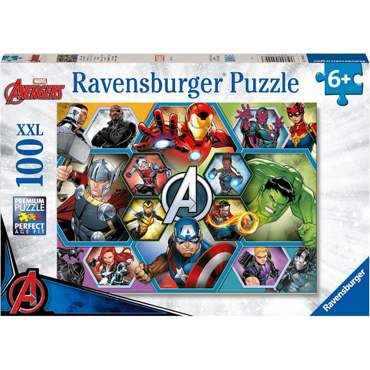 Ravensburger - Marvel The Avengers Earth's Mightiest Heroes  XXL Jigsaw Puzzle 100 Pieces