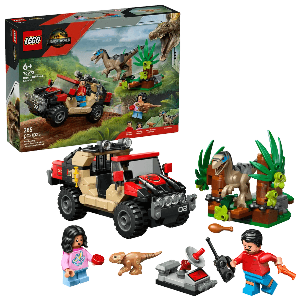 Lego Rapter Coloring LEGO 76972 Raptor Off-Road Escape - Jurassic World – Toys and Hobbys ...