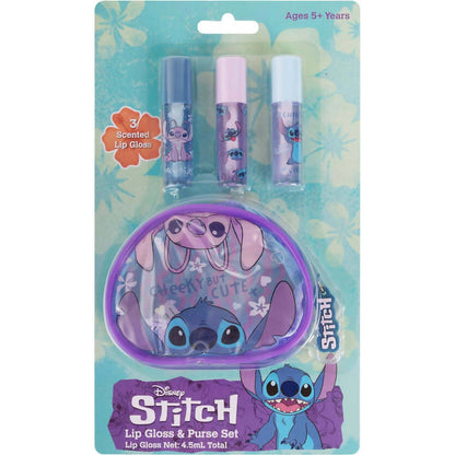 Disney -  Stitch - 3pk Lip Gloss & Purse Set