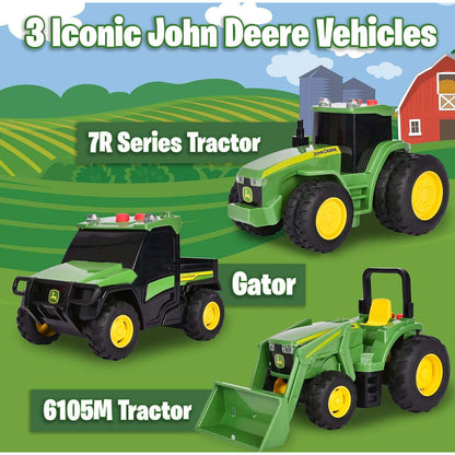John Deere -  Kids - Mini Farm Vehicles 3pk with Lights & Sounds!