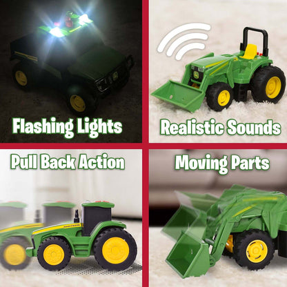 John Deere -  Kids - Mini Farm Vehicles 3pk with Lights & Sounds!
