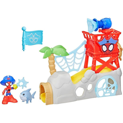 Marvel - Spidey and His Amazing Friends Water Webs Spidey Island Playset - Hasbro