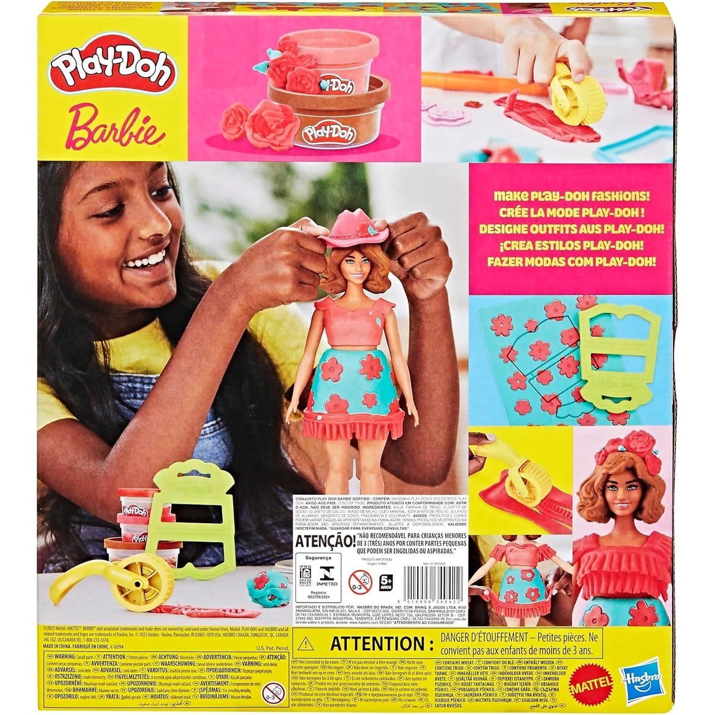 Play-Doh - Barbie Florals & Fringe Doll Set - Hasbro