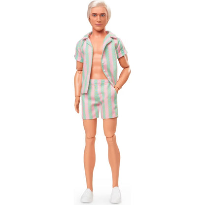 Barbie - The Movie Ken Doll Wearing Pastel Striped Beach Matching Set 2025 - Mattel