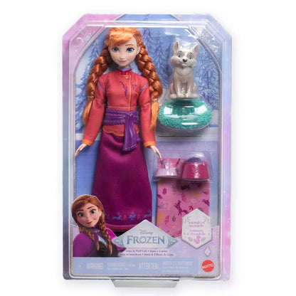 Disney -  Frozen - Anna & Wolf Cub Doll Set - Mattel