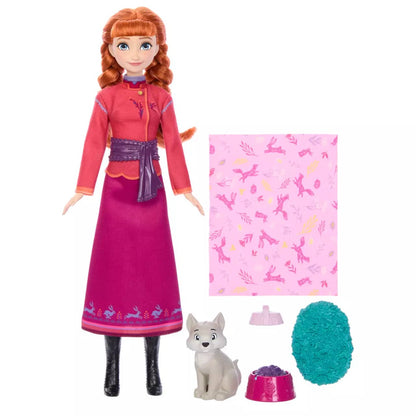Disney -  Frozen - Anna & Wolf Cub Doll Set - Mattel