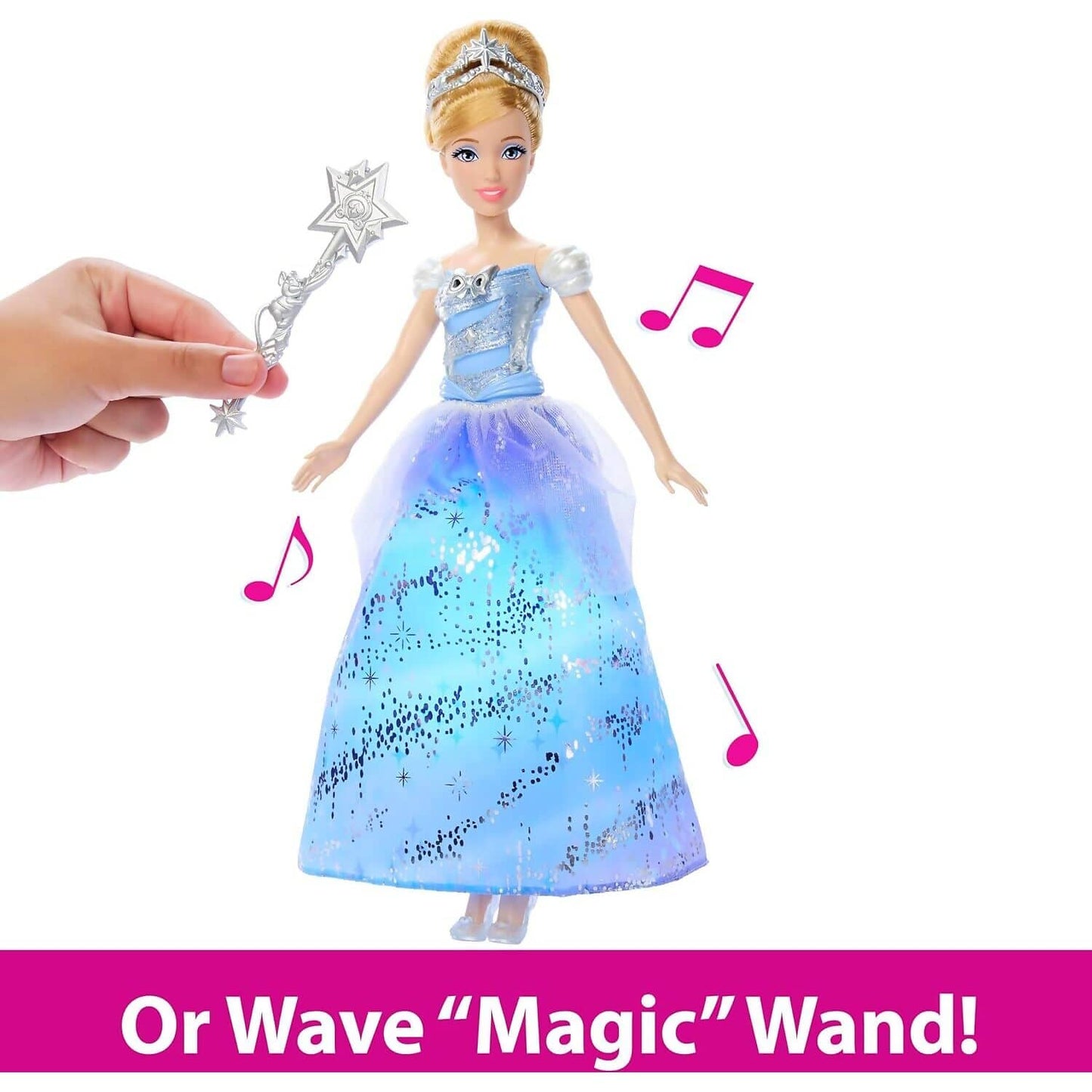 Disney -  Princess - Enchanted Ballgown Cinderella Sounds & Magic Wand Activation - Mattel