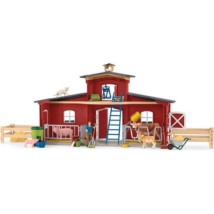 Schleich - Farm World Large Barn with Animals and Accessories Playset