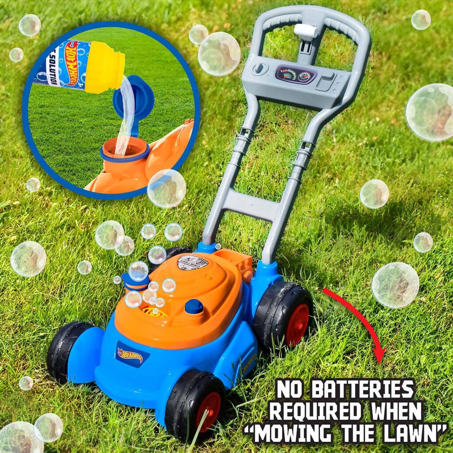 Hot Wheels -  Bubble N Go Mower With Bubble Mix