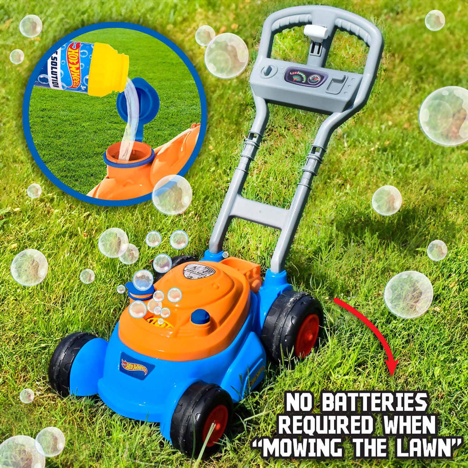 Hot Wheels - Bubble N Go Mower With Bubble Mix