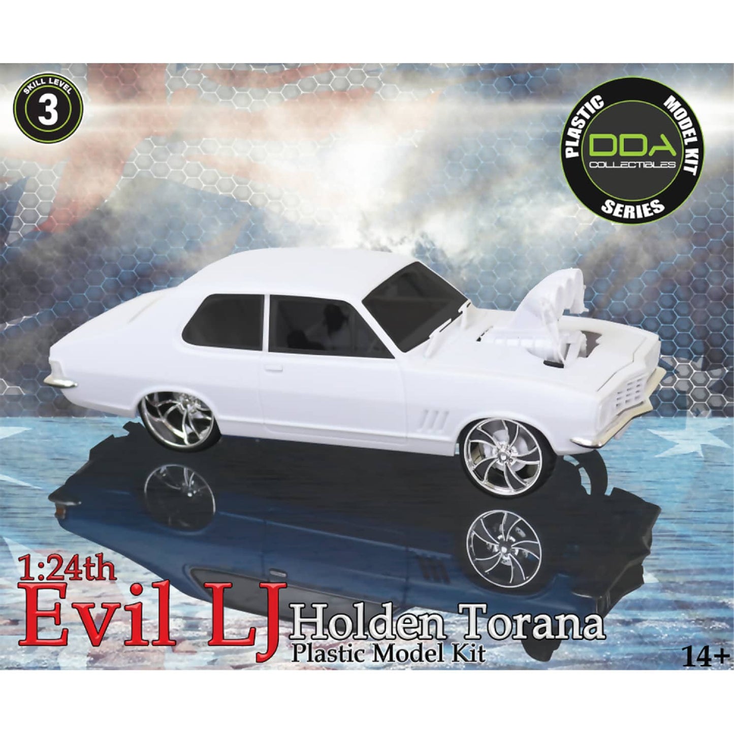 DDA Collectibles -  1:24 Scale - LJ Holden Torana Evil LJ Diecast Plastic Model Kit