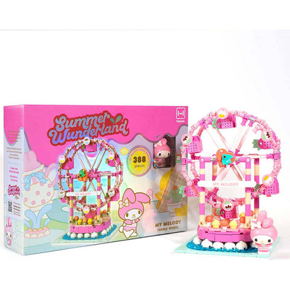 Hello Kitty -  and Friends - YuMe Blocks Summer Wunderland - My Melody Ferris Wheel 388 Pieces