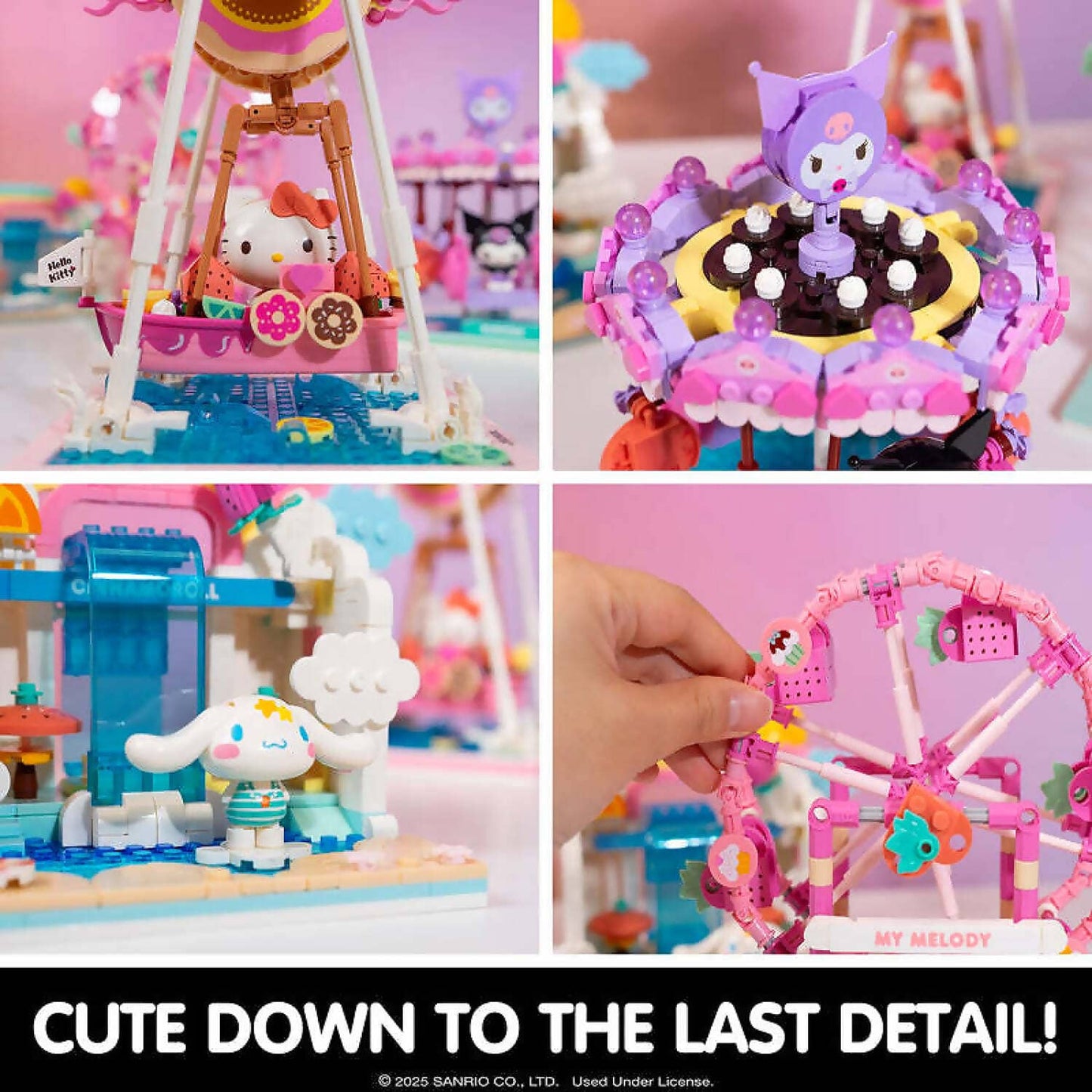 Hello Kitty -  and Friends - YuMe Blocks Summer Wunderland - My Melody Ferris Wheel 388 Pieces