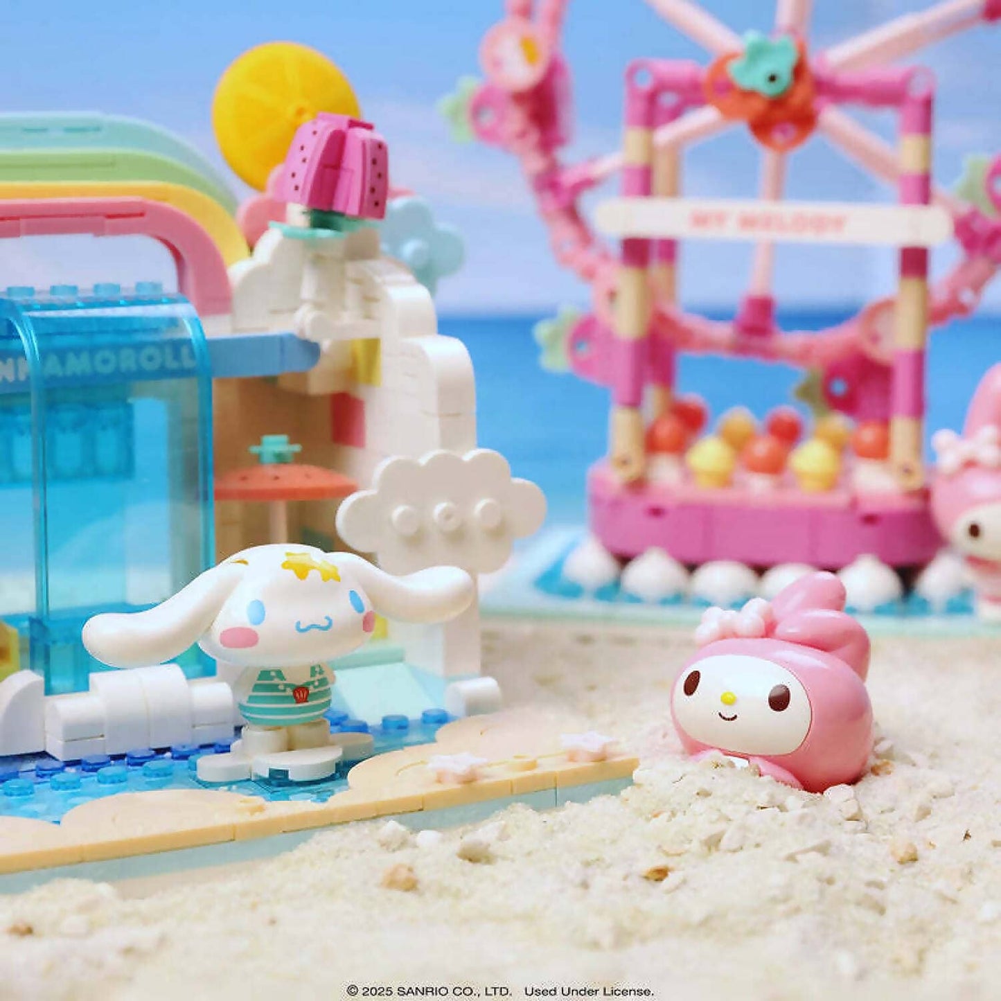 Hello Kitty -  and Friends - YuMe Blocks Summer Wunderland - My Melody Ferris Wheel 388 Pieces