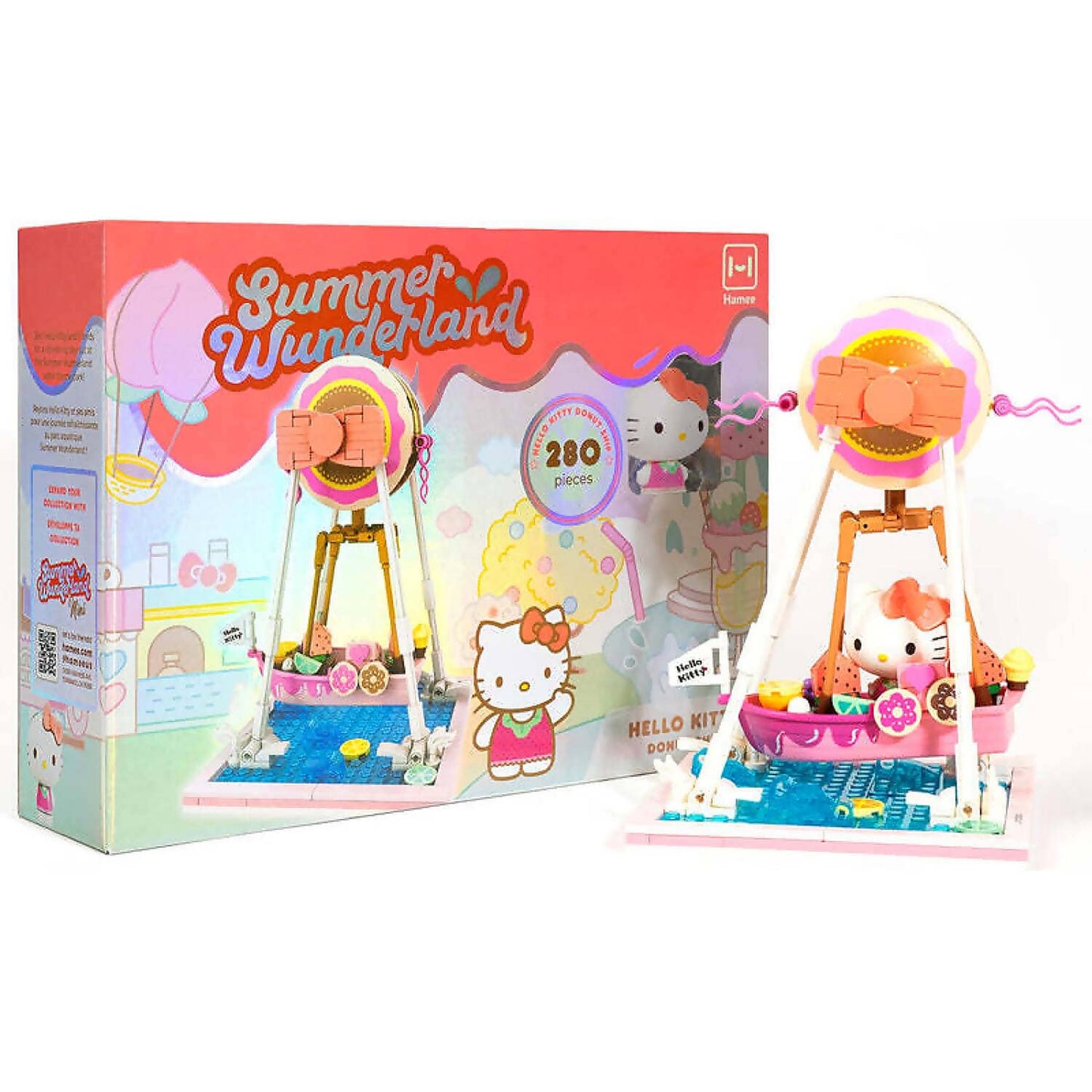 Hello Kitty -  and Friends - YuMe Blocks Summer Wunderland - Hello Kitty Donut Ship 280 Pieces