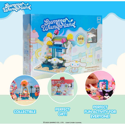 Hello Kitty -  and Friends - YuMe Blocks Summer Wunderland - Cinnamoroll Wave Pool Cafe 398 Pieces