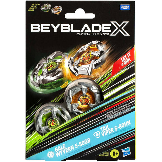 Beyblade -  X - Gale Wyvern 5-80GB and Tail Viper 3-80HN Top Dual Pack Set