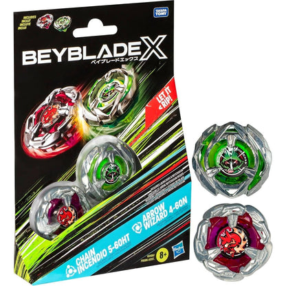 Beyblade -  X - Chain Incendio 5-60HT and Arrow Wizard 4-60N