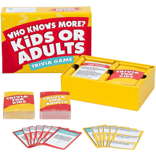Moose -  Games - Who Knows More? Kids or Adults Trivia Card Game