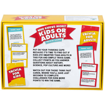 Moose -  Games - Who Knows More? Kids or Adults Trivia Card Game