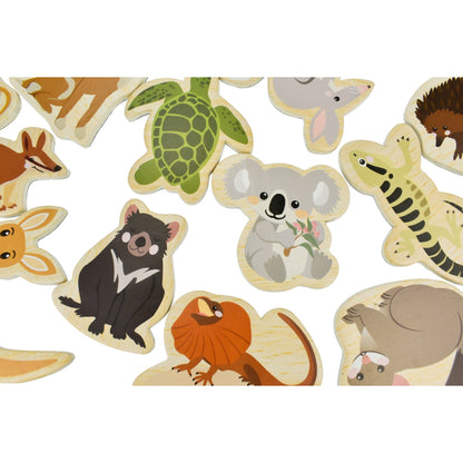 Koala Dream - Fridge Friends Aussie Animals Wooden Magnetic Shapes 25pcs
