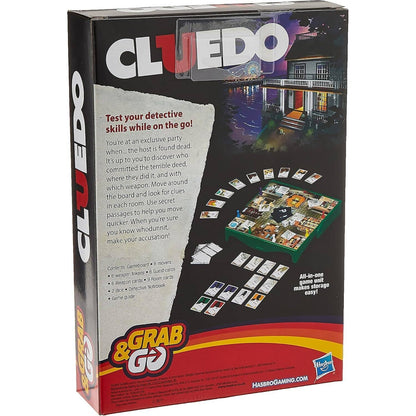 Hasbro -  Gaming - Cluedo Grab & Go! Portable Travel Board Game