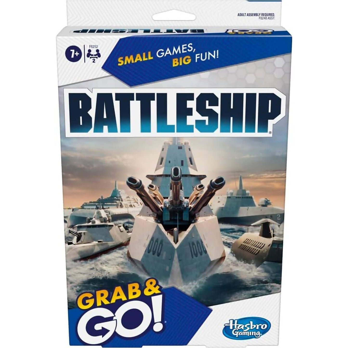 Hasbro -  Gaming - Battleship Grab and Go! Portable Travel Board Game