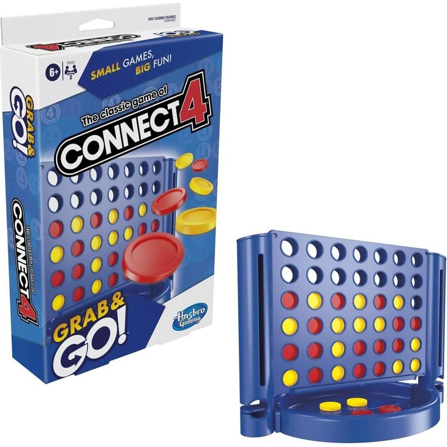 Hasbro -  Gaming - Connect 4 Grab & Go! Portable Travel Board Game