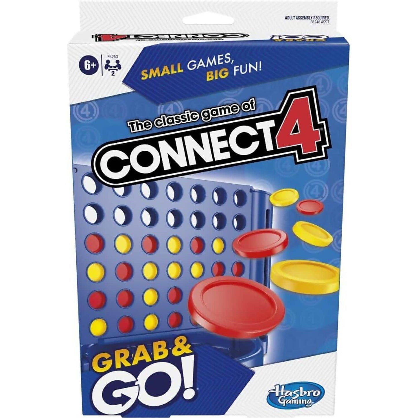 Hasbro -  Gaming - Connect 4 Grab & Go! Portable Travel Board Game