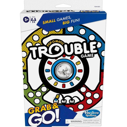 Hasbro -  Gaming - Trouble Grab & Go! Portable Travel Board Game