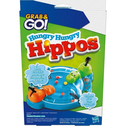 Hasbro -  Gaming - Hungry Hungry Hippo Grab & Go! Portable Travel Board Game